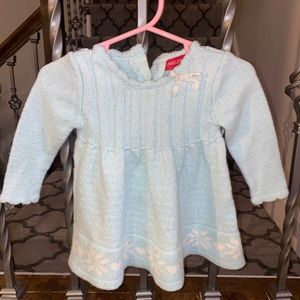 Sparkly Light Blue Sweater Dress & Hat